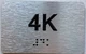 APT# 4K SILVER Braille Sign