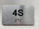 APT# 4S SILVER Braille Sign