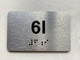 APT# 6I SILVER Safety Sign