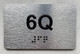 APT# 6Q SILVER Ada Sign