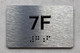 APT# 7F SILVER Braille Sign