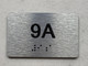 APT# 9A SILVER Ada Sign