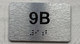 APT# 9B SILVER Safety Sign