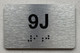 APT# 9J SILVER Braille Sign