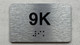 APT# 9K SILVER Compliance Sign