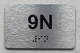 APT# 9N SILVER Braille Sign
