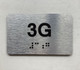 APT# 3G Braille Sign