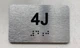 APT# 4J Braille Sign