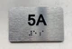 APT# 5A Braille Sign