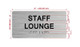The Staff Lounge Ada Sign