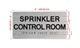 The Sprinkler Control Room Ada Sign