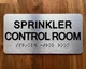 The Sprinkler Control Room Compliance Sign