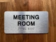 The Meeting Room Sign with Raised Letters & Grade 2 Compliance Sign