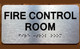 The Fire Control Room Ada Sign