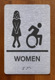 Women Accessible Braille Sign
