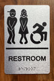 Restroom Accessible Braille Sign