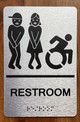 Restroom Accessible Ada Sign