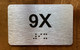 Apartment Number 9X Compliance Sign