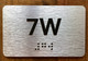 Apartment Number 7W Ada Sign