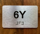 Apartment Number 6Y Compliance Sign