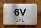 Apartment Number 6V Safety Sign