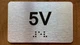 Apartment Number 5V Braille Sign