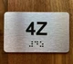 Apartment Number 4Z Compliance Sign