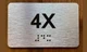 Apartment Number 4X Ada Sign
