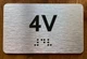 Apartment Number 4V Ada Sign