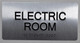 Electric Room -Tactile Touch Braille Sign - The Sensation line -Tactile Signs Ada sign