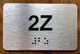 Apartment Number 2Z Safety Sign