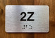 Apartment Number 2Z Compliance Sign