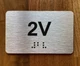 Apartment Number 2V Compliance Sign