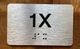 Apartment Number 1X Ada Sign