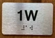 Apartment Number 1W Compliance Sign