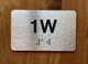Apartment Number 1W Braille Sign