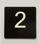 Elevator 2 Sign Elevator Jamb Plate Braille Sign
