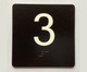 Elevator 3 Sign Elevator Jamb Plate Ada Sign