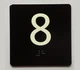 Elevator 8 Sign Elevator Jamb Plate Braille Sign