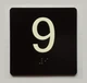 Elevator 9 Sign Elevator Jamb Plate Compliance Sign