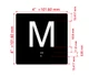 M 4X4 Sign with Raised Letters & Grade 2 Hpd Sign