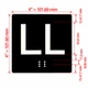 LL Sign with Raised Letters Safety Sign