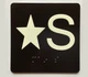 Star S Sign with Raised Letters Ada Sign