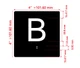 B Sign with Raised Letters Hpd Sign