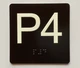 P4 Sign with Raised Letters Ada Sign