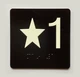 Star 1 Sign with Raised Letters Compliance Sign