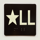 Star LL Sign with Raised Letters Ada Sign