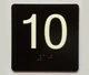 10 Sign with Raised Letters Ada Sign