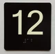 12 Sign with Raised Letters Ada Sign