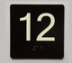 12 Sign with Raised Letters Braille Sign